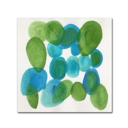 Fernanda Franco 'Pebbles Blue' Canvas Art,35x35